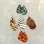 RIAH FASHION Simple Vegan Leatherette Geometric Drop Earrings - Bohemian Lightweight Hook Dangles Faux Leather Teardrop/Marquise/Buffalo Plaid/Animal Print