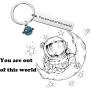 CYTING You are Out of This World Planet Keychain Space Earth Jewelry Space Lover Gift for Astronaut UFO Lover Astronomer