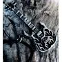 Trilogy Jewelry Pewter Electric Bass Guitar with Flames Necklace/Pendant Trilogy Jewelry Pewter Electric Bass Guitar with Flames Necklace/Pendant