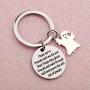 SEIRAA Ghost Friends Keychain Best Friend Gift Ghost Jewelry Soul Sister Gift Friendship Keychain Gag Birthday Gift For Her
