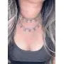 SUNXN Butterfly Necklace Tennis Chain Choker CZ Bling Silver Gold Pendant Necklace Gift for Women Girls Jewelry