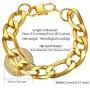 PROSTEEL Men Women Children Stainless Steel Figaro Link Chain Bracelet 6mm/9mm/13mm 7.5/8.3