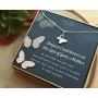 EFYTAL Condolence Gifts, 925 Sterling Silver Butterfly Necklace in Remembrance of Mother, Sympathy Gift for Passing of Mom, Condolences Jewelry for Her