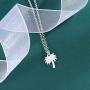 Yalice Tropical Palm Tree Pendant Necklace Chain Short Coconut Necklaces Jewelry for Women and Girls
