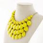 JANE STONE Fashion Floating Bubble Necklace Teardrop Bib Collar Statement Jewelry for Women