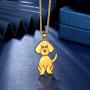 beautlace Puppy Dog Necklaces 18K Gold/Silver/Black Gun Plated Cute Animals Pendant Necklace Jewelry Gifts for Dog Lover KP0134