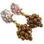 laanc Womens Girls Necklace Bracelet 5 Rows Gold AB and Colorful Crystal Beads African Jewelry Sets