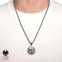 Marvel Comics Mens Stainless Steel S.H.E.I.L.D. (Strategic Homeland Intervention, Enforcement, and Logistics Division) Chain Pendant Necklace, 24''