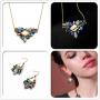 PUFFINSING Jewelry Sets for Women, Cute Earrings, Dainty Necklace, Necklaces and Earrings, Austrian Crystal, Gifts for Girls Mom Wife Sister Best Friend