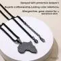 GOLDCHIC JEWELRY African Map Necklace, Tribal/Egyptian Eye of Horus/I Love Africa/Elephant Africa Map Hiphop Necklace Unisex with 22”+2”Adjustable Chain -Customizable Service Gold/Black/Silver Color