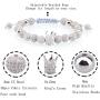 LPBeads Luxury CZ Imperial Crown Braided Copper Bracelets with 8mm Micro Pave Cubic Zirconia Beads Pulseira Bangle Charm Jewelry for Women Men