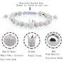 LPBeads Luxury CZ Imperial Crown Braided Copper Bracelets with 8mm Micro Pave Cubic Zirconia Beads Pulseira Bangle Charm Jewelry for Women Men