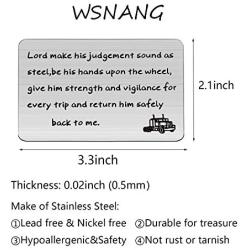 WSNANG Truck Driver Gift Drive Safe Wallet Card for Daddy Husband Trucker Prayer Gift for Truckers Wife Girlfriend