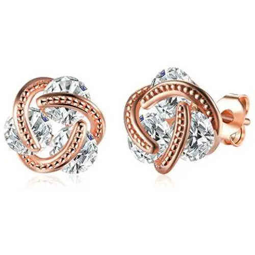 Gold Plated Stud Earrings, Hypoallergenic & Nickel Free Earrings for Women Gold Plated Stud Earrings, Hypoallergenic & Nickel Free Earrings for Women
