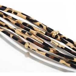Lingdong Leopard Leather Bracelets for Fashion Women Leather Bracelet & Bangles Elegant Multilayer Wrap Wide Bracelet Jewelry