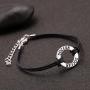 TEAMER Adjustable Wax Cord Bracelet Message Soccer Sports Circle Charm Jewelry for Teens Girls Best Gifts