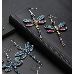 Retro Insect Pendant Drop Earring Dragonfly Designs for Women Girl Friendship Gifts