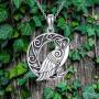 VENACOLY Owl Gifts for Owl Lovers Sterling Silver Owl Necklace Celtic Knot Owl On Moon Pendant Owl Jewelry for Women