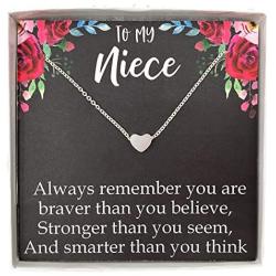 EMMA LOU Niece Gifts from Aunt Niece Necklace Necklaces for Teen Girls Sweet 16 Necklace Sweet 16 Gifts for Girls Teen Girl Gifts for Teen Girls