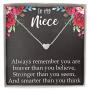EMMA LOU Niece Gifts from Aunt Niece Necklace Necklaces for Teen Girls Sweet 16 Necklace Sweet 16 Gifts for Girls Teen Girl Gifts for Teen Girls
