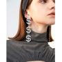 WPY Glitter Crystal Dollar Money Sign Symbol Drop Dangle Fashion Earrings Fashion Jewelry
