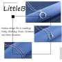 LittleB Minimal Moon Pendant Necklace Short Choker Necklaces Chain Jewelry for Women and Girls (SILVER)