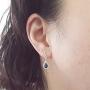 Dazzlingrock Collection 14K Each 7X5 MM Pear Gemstone & Round White Diamond Ladies Halo Teardrop Dangling Drop Earrings, White Gold