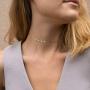Gold Chain Choker Necklace,14K Gold Plated Dainty Cute Lip Chain Long Necklace Delicate Fashion Choker Necklace Jewelry Gift for Women