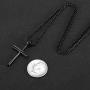 Cross Necklace by Pendant Men Sports Stainless Steel Necklace and Baseball Cross Necklaces Boys Gift