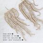 Tassel Earrings - Statement Earrings – Fringe Earrings – Rhinestone & Metal Chandelier Dangle – Silver, Gold, & Rose Gold Plated - Sparkling Genuine Crystals - with Gift Box included