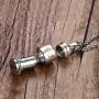 Mgutillart Religious Titanium Steel Prayer Wheel Pendant Locket Necklace