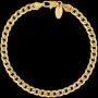 Lifetime Jewelry 5mm Cuban Link Chain Bracelet for Men & Women 24k Gold Plated