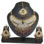 Touchstone Indian Bollywood Handcrafted Traditional Royal Mughal Kundan Polki Meenakari Enamel Colorful Wedding Designer Jewelry Long Necklace Set in Gold and Silver Tone for Women.