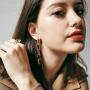 French Link Chain Drop Earrings Minimalist paperclip Chain Dangle Earrings for Women Girls