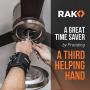 RAK Magnetic Wristband with Strong Magnets for Holding Screws, Nails, Drill Bits for DIY Handyman, Father/Dad, Husband, Boyfriend, Him, Men, Women (Black)
