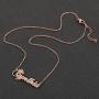 SKQIR Personalized Custom Name Crown Initial Necklace for Women Girls Any Name Bar Pendant Necklaces Jewelry Chain
