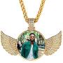 DIY Full CZ Bubble Letter Necklace Men Women Personalized Hip Hop Jewelry Platinum or 18K Gold Plated Customizable 1-6 Pcs Bling Initials Pendant,Tennis Chain or Spiga Chain 18-30 Inch, with Gift Box