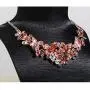AMYJANE Vintage Statement Jewelry Set - Spring Leaf Floral Bohemian Boho Statement Necklace Earring Set Crystal Rhinestone Fashion Costume Jewelry for Women Prom Party Unique Gift Idea