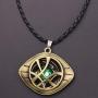 Doctor Strange Necklace - Eye of Agamotto Pendant Necklace with Black Chain Perfect Gifts for Doctor Strange Fans
