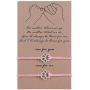 SUNSH 2Pcs Charm Dog Cat Paw Bracelets for Women Teen Girls Boy Kids Couple Pinky Promise Handmade Adjustable String with Wish Card Jewelry Lover Boyfriend Girlfriend Mother Daughter Friendship Gifts