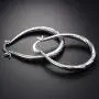 Fashion Women Gold Hoop Earrings, Elegant Stud Dangle Earring Wedding Jewelry Gift(Silver)