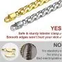 GoldChic Jewelry Free Engraved, 4MM/6MM/9MM 18K Real Gold Plated Chunky Cuban Link Chain Necklace for Men Women,Stainless Steel/Black Rhodium Plated Curb Chain Necklace 14-30 inches with Gift Box