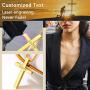 PROSTEEL Stainless Steel Cross Necklace for Men Women, Silver/Black/Gold Tone, Two Size, Hypoallergenic, Engrave Text Available, Come Gift Box