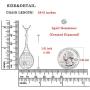 YL Tennis Racket Necklace 925 Sterling Silver Racquet Pendant Cubic Zirconia Jewelry with 18'' Box Chain, CZ Ball/Love Sports