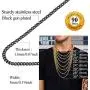 FindChic Men Curb Chain Necklace 18K Gold Plated/Stainless Steel/Black Chunky Double Tight Cuban Link Hip Hop Neck Chains for Men Boys 3.5MM/5MM/6MM/7MM/9MM/12MM 14-30 8 Length Options (Send Gift Box)