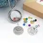 beffy Best Gifts for Niece Aunt, Floating Living Memory Locket Necklace Pendant with Charm & Birthstone for Women, Girls & Teen Girl beffy Best Gifts for Niece Aunt, Floating Living Memory Locket Necklace Pendant with Charm & Birthstone for Women, Girls & Teen Girl