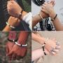 Sunssy Couples Bracelets Magnetic Attraction Beads Matching Bracelets for Couples Connect Bracelet for Him and Her Couples Gifts Natural Volcanic Stone Bracelets with Box