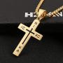 HZMAN Stainless Steel Russian Orthodox Cross Pendant Necklace for Men Women, NIKA, ICXC