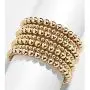 5 Pcs Beaded Stackable Bracelets Set Brass Bead Ball Chain Elastic Bracelets Gold/Silver Stretch Bracelets Stretchable Bangles Friendship Couple Simple Delecate Jewelry for Women Men 5 Pcs Beaded Stackable Bracelets Set Brass Bead Ball Chain Elastic Bracelets Gold/Silver Stretch Bracelets Stretchable Bangles Friendship Couple Simple Delecate Jewelry for Women Men
