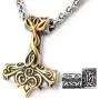 Gungneer Stainless Steel Mjolnir Thors Hammer Necklace Pendant Viking Accessories Norse Viking Jewelry Men